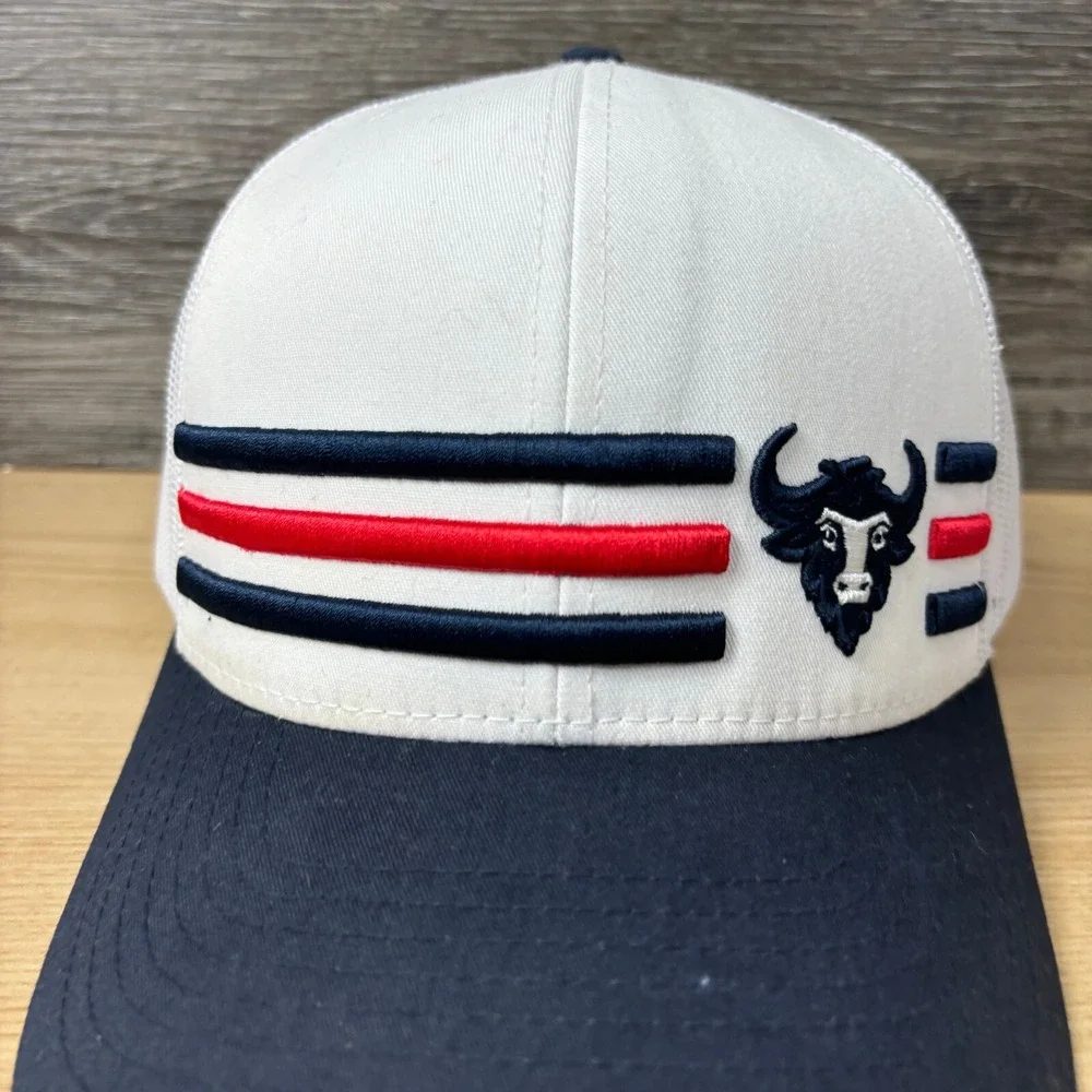 Hockeyak Hat Cap Snap Back White Blue Red‎ Adjustable
